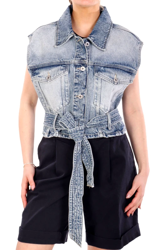 HUGO BLUE HUGO BLUE JACKET JEANS GARMONIA_B ΑΜΑΝΙΚΟ ΜΕ ΖΩΝΗ ΜΠΛΕ