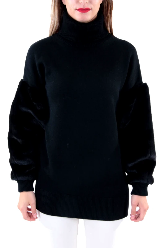 MICHAEL KORS MICHAEL KORS ΠΛΕΚΤΟ ΖΙΒΑΓΚΟ ΓΟΥΝΑ ΜΑΝΙΚΙ ΜΑΥΡΟ