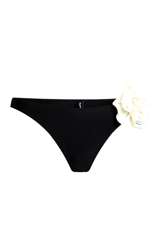 KARL LAGERFELD KARL LAGERFELD ΜΑΓΙΟ ΜΠΙΚΙΝΙ ΚΑΤΩ ΜΕΡΟΣ KARL DNA FLOWER H CUT BOTTOM ΛΟΥΛΟΥΔΙ LOGO ΜΑΥΡΟ