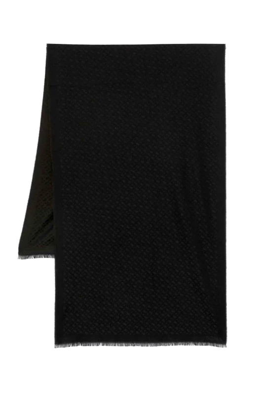 BOSS BOSS ΚΑΣΚΩΛ LEDONIO_60*180 ALL OVER LOGO ΜΑΥΡΟ