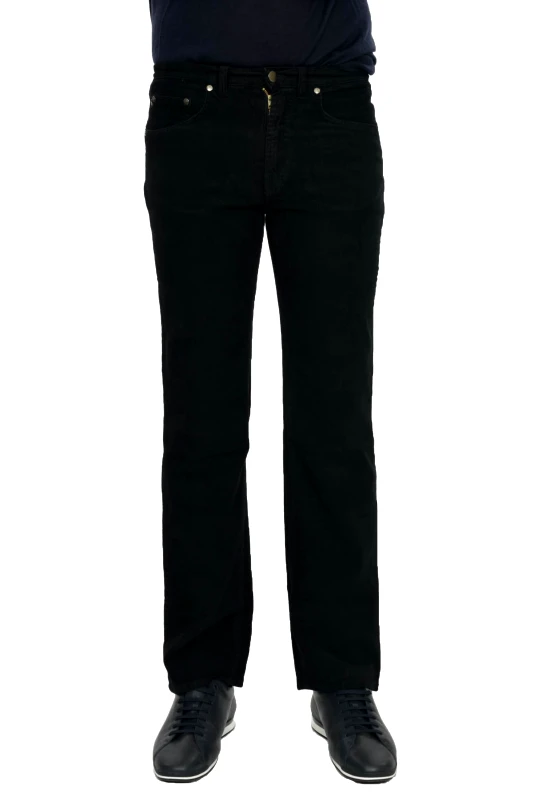 TRUSSARDI JEANS TRUSSARDI JEANS ΠΑΝΤΕΛΟΝΙ ΚΟΤΛΕ 380 ΜΑΥΡΟ