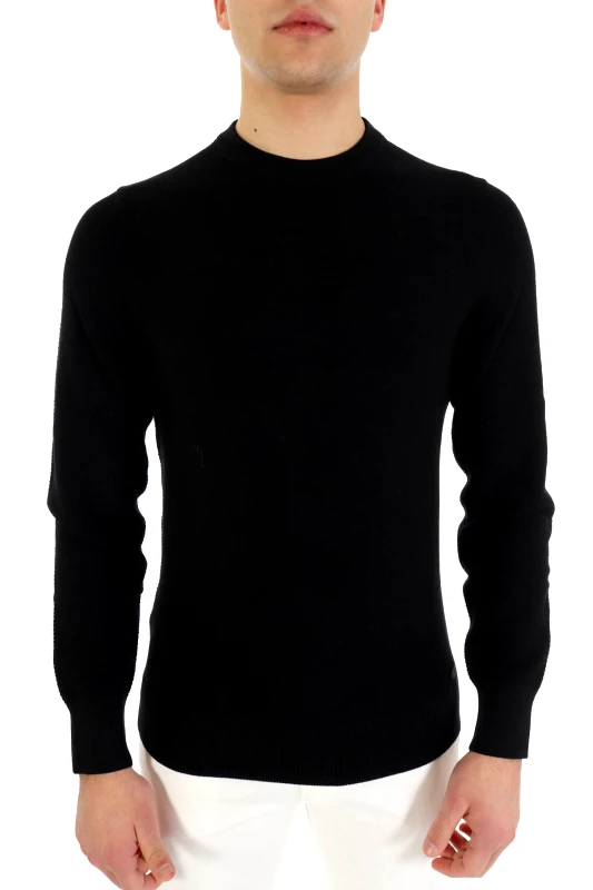 HUGO HUGO ΠΛΕΚΤΟ CREW NECK SAN CLEMENS-CS MΑΥΡΟ