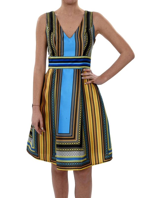 ALLURE ALLURE ΦΟΡΕΜΑ ΤΙΡΑΝΤΑ VNECK ΚΟΥΦΟΠΙΕΤΕΣ MULTI ΡΟΥΑ ΜΠΛΕ