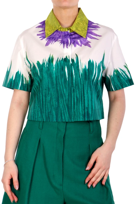 MaxMara WEEKEND MAX MARA WEEKEND ΠΟΥΚΑΜΙΣΟ QUERO CROP ΠΟΛΥΧΡΩΜΟ