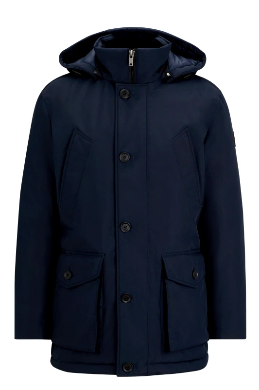 BOSS BOSS CASUAL ΜΠΟΥΦΑΝ JACKET ΑΠΟΣΠΩΜΕΝΗ ΚΟΥΚΟΥΛΑ OSIASS ΜΠΛΕ