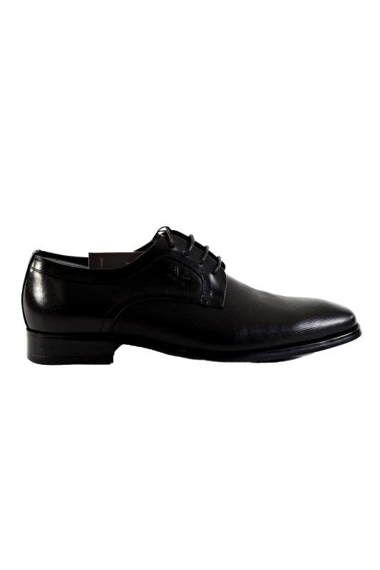V 19.69 V 19.69 ΠΑΠΟΥΤΣΙ ΔΕΤΟ WAXED LEATHER EMBOSSED ΜΑΥΡΟ