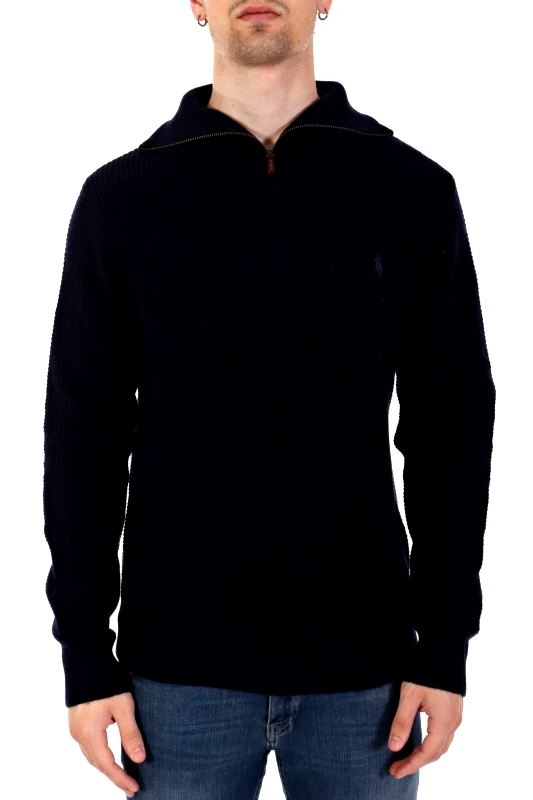 RALPH LAUREN RALPH LAUREN ΠΛΕΚΤΟ HALFZIP LOGO ΜΠΛΕ
