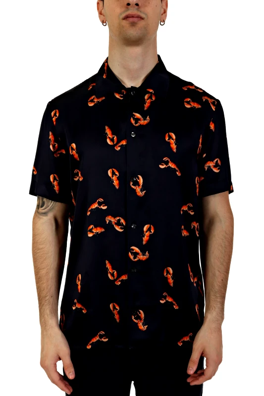BALDESSARINI BALDESSARINI ΠΟΥΚΑΜΙΣΟ NIGHT SKY PRINTED LOBSTERS ΜΠΛΕ