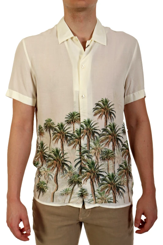 BALDESSARINI BALDESSARINI ΠΟΥΚΑΜΙΣΟ BLUE MIST PATTERN ΥΠΟΛΕΥΚΟ