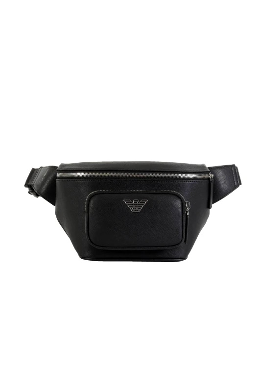 EMPORIO ARMANI EMPORIO ARMANI ΤΣΑΝΤΑΚΙ ΜΕΣΗΣ LOGO ΜΑΥΡΟ
