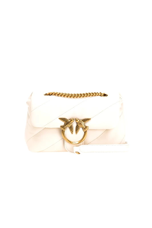 PINKO PINKO ΤΣΑΝΤΑΚΙ ΩΜΟΥ/CROSS BODY LOVE MINI PUFF CL SHEEP NAPPA ΛΕΥΚΟ