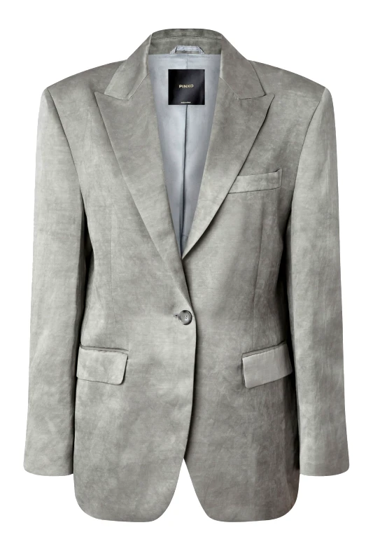 PINKO PINKO ΣΑΚΑΚΙ FOR YOU JACKET ΓΥΑΛΙΣΤΕΡΟ ΓΚΡΙ