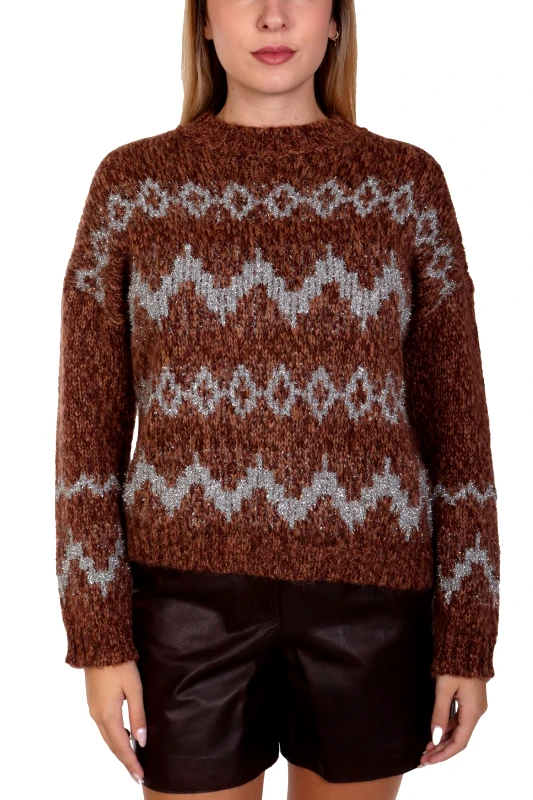 MaxMara WEEKEND MAX MARA WEEKEND ΠΟΥΛΟΒΕΡ TRICOT-PULL-JERSEY YEN ΚΑΦΕ