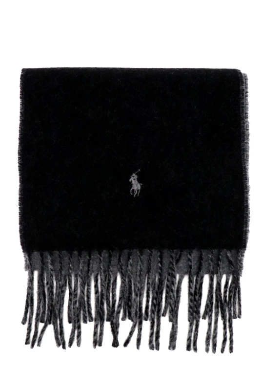 RALPH LAUREN RALPH LAUREN ΚΑΣΚΩΛ LOGO ΜΑΥΡΟ-ΓΚΡΙ