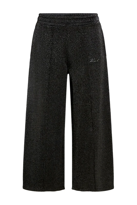 KARL LAGERFELD KARL LAGERFELD ΠΑΝΤΕΛΟΝΙ ΦΟΡΜΑ LUREX ΣΚΟΥΡΟ ΓΚΡΙ