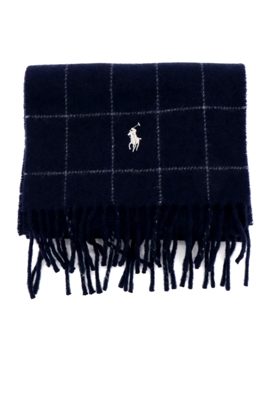 RALPH LAUREN RALPH LAUREN ΚΑΣΚΩΛ ΚΑΡΩ LOGO ΜΠΛΕ
