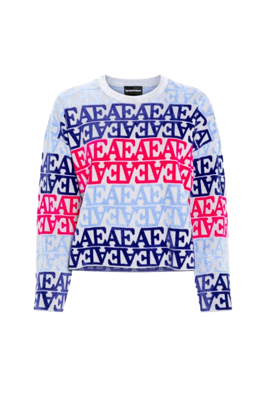 EMPORIO ARMANI EMPORIO ARMANI ΠΛΕΚΤΟ LOGO ΠΟΛΥΧΡΩΜΟ