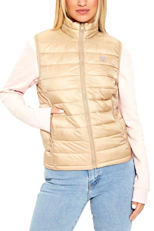 GUESS JEANS GUESS JEANS ΜΠΟΥΦΑΝ ΑΜΑΝΙΚΟ ΦΟΥΣΚΩΤΟ ΜΠΕΖ