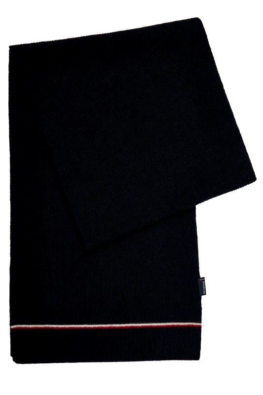 HECHTER PARIS HECHTER ΚΑΣΚΩΛ ΠΛΕΚΤΟ LOGO ΜΠΛΕ ΣΚΟΥΡΟ