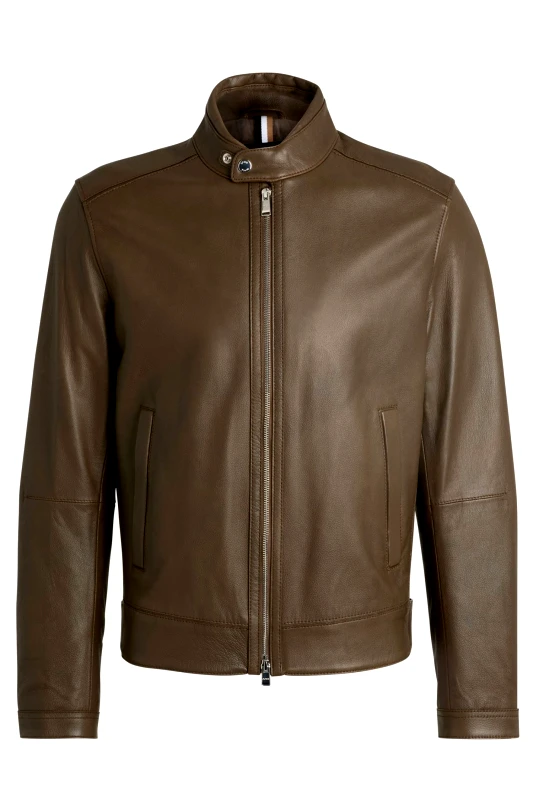 BOSS BOSS ΜΠΟΥΦΑΝ ΔΕΡΜΑ H-MANSELL2 ΧΑΚΙ