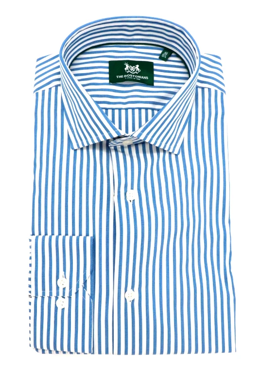 BOSTONIANS BOSTONIANS ΠΟΥΚΑΜΙΣΟ ΡΙΓΕ ACORN ΛΕΥΚΟ-ΡΑΦ ΜΠΛΕ