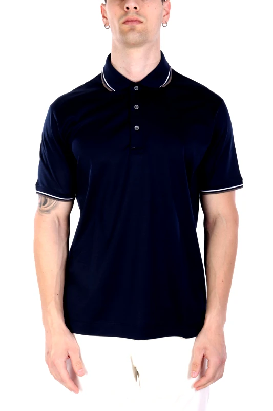 PAUL&SHARK PAUL&SHARK POLO LOGO ΡΙΓΑ ΓΙΑΚΑ ΜΠΛΕ