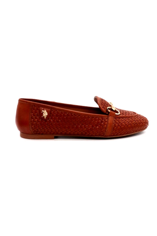 U.S. POLO ASSN U.S.POLO ASSN ΠΑΠΟΥΤΣΙΑ MOKAΣΙΝΙΑ ΠΛΕΞΗ ΑΓΚΡΑΦΑ ΜΕΤΑΛΛΙΚΟ LOGO ΤΑΜΠΑ