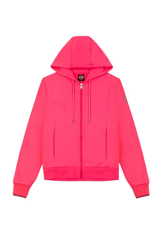 COLMAR COLMAR ΦΟΥTΕΡ HOODIE FULL ZIP LADIES SWEATSHIRT LOGO ΦΟΥΞΙΑ