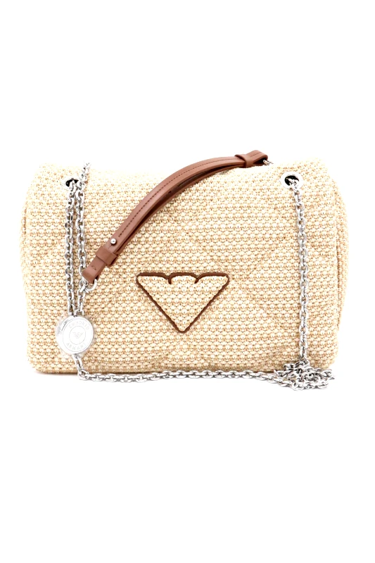 EMPORIO ARMANI EMPORIO ARMANI ΤΣΑΝΤΑ CROSS BODY/ MESSENGER ΡΑΦΙΑ LOGO ΜΠΕΖ