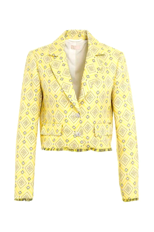 LIU-JO LIU JO ΣΑΚΑΚΙ CROPPED ALL OVER PRINT ΚΙΤΡΙΝΟ