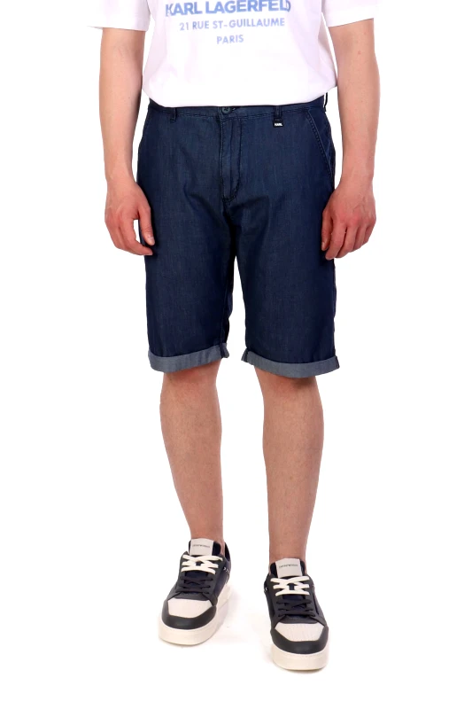 KARL LAGERFELD KARL LAGERFELD ΒΕΡΜΟΥΔΑ JEANS CHINO ΜΠΛΕ