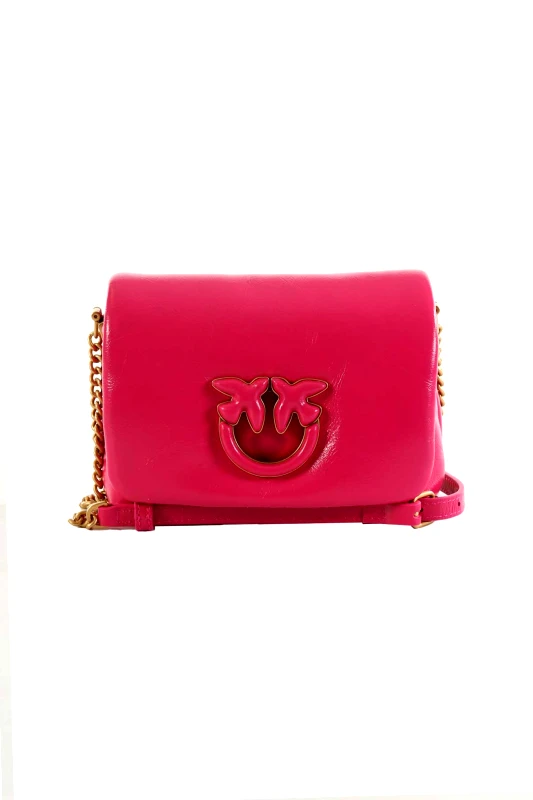 PINKO PINKO ΤΣΑΝΤΑΚΙ CROSS BODY LOVE CLICK PUFF BABY SOFT NAPLACK ΦΟΥΞΙΑ