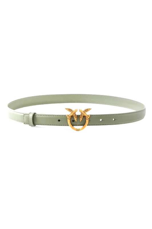 PINKO PINKO ΖΩΝΗ ΔΕΡΜΑ LOVE BERRY H2 BELT ΛΑΔΙ