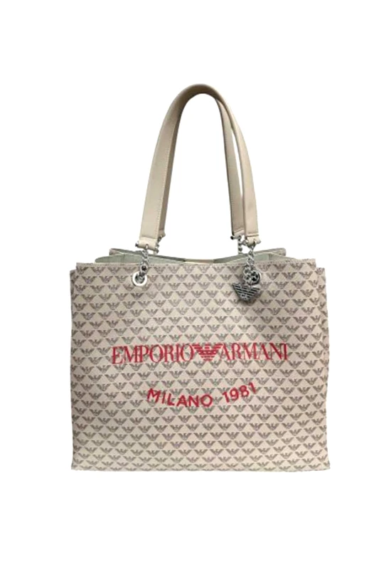 EMPORIO ARMANI EMPORIO ARMANI ΤΣΑΝΤΑ ΧΕΙΡΟΣ LOGO ΜΠΕΖ