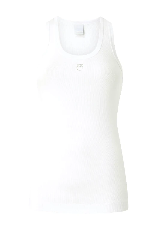 PINKO PINKO ΦΑΝΕΛΑΚΙ CALCOLATORE TANK TOP ΛΕΥΚΟ