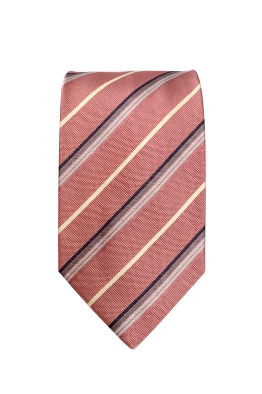 D&G DOLCE & GABBANA ΓΡΑΒΑΤΑ 9.5CM ΡΙΓΕ ΡΟΖ