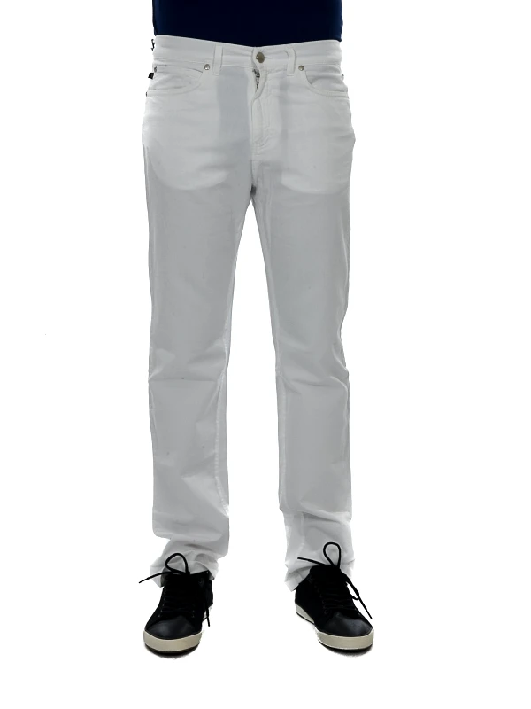 TRUSSARDI JEANS TRUSSARDI JEANS ΠΑΝΤΕΛΟΝΙ JEANS ΚΑΠΑΡΤΙΝΑ ΛΕΥΚΟ