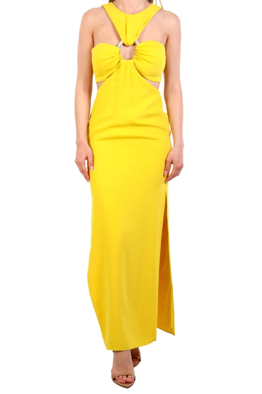 TWINS TWINS FANTASY ΦΟΡΕΜΑ MAXI ΝΤΡΑΠΕ ΜΕ ΚΡΙΚΟ ΚΙΤΡΙΝΟ