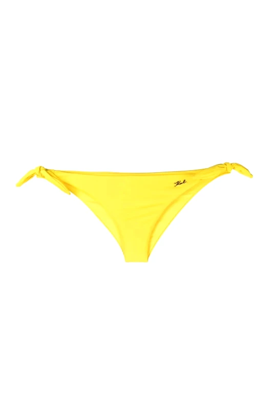 KARL LAGERFELD KARL LAGERFELD BEACHWEAR ΜΑΓΙΩ ΜΠΙΚΙΝΙ BOTTOM PRINTED LOGO ΚΙΤΡΙΝΟ