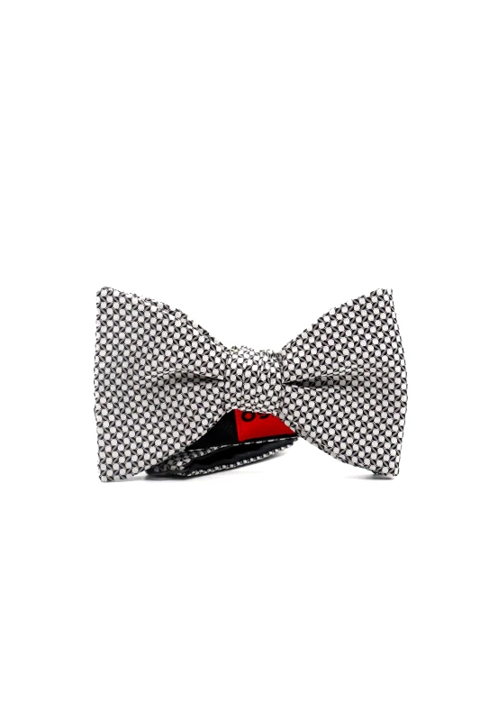 HUGO HUGO ΠΑΠΙΓΙΟΝ BOW TIE DRESSY ΜΙΚΡΟΣΧΕΔΙΟ ΛΕΥΚΟ-ΜΑΥΡΟ