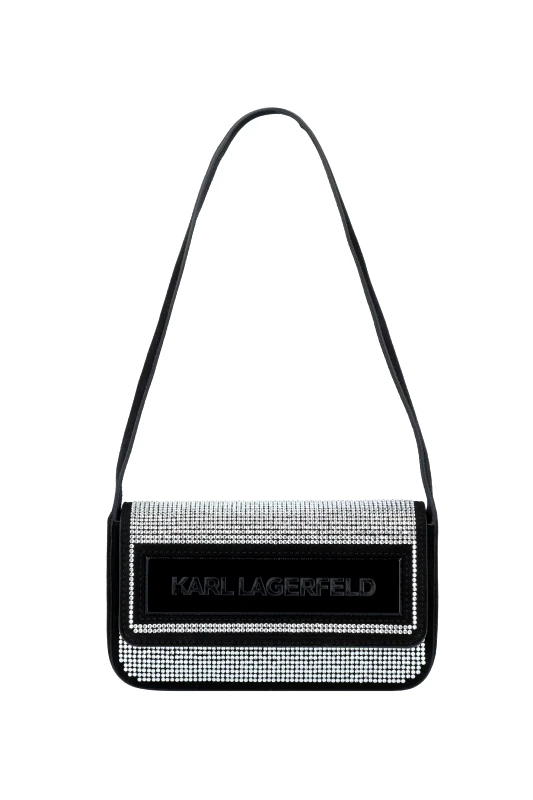 KARL LAGERFELD KARL LAGERFELD ΤΣΑΝΤΑKI ΩΜΟΥ K/ESSENTIAL ΣΤΡΑΣ LOGO ΜΑΥΡΟ