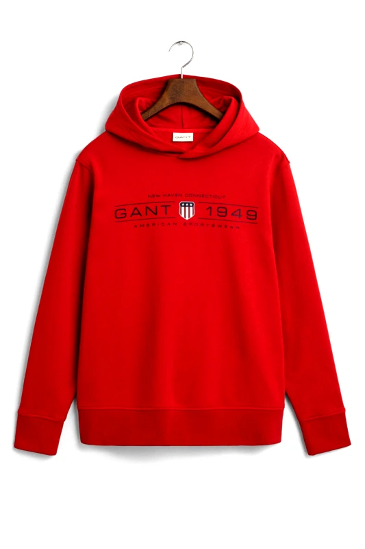 GANT GANT ΦΟΥΤΕΡ HOODIE GRAPHIC HOODIE LOGO ΚΟΚΚΙΝΟ