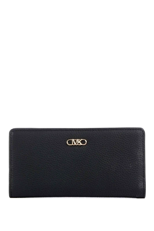 MICHAEL KORS MICHAEL KORS ΠΟΡΤΟΦΟΛΙ LG SLIM SNAP ΜΕΤΑΛΛΙΚΟ LOGO MAYΡΟ