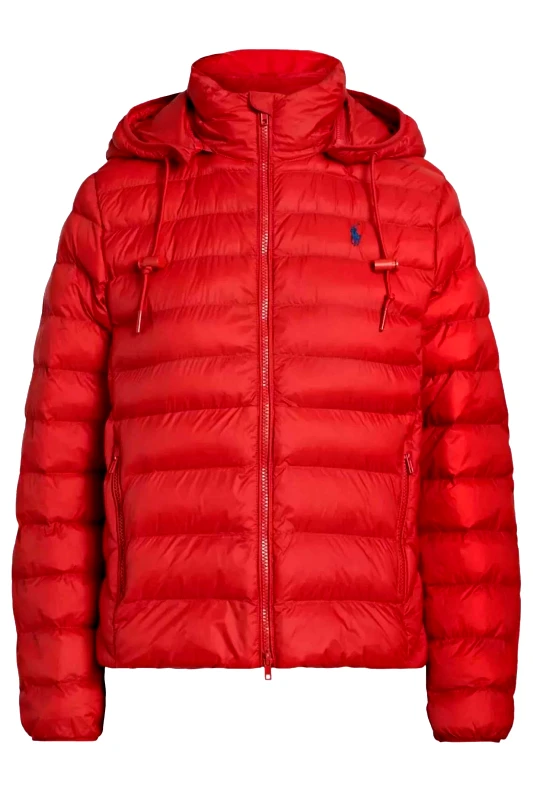 RALPH LAUREN RALPH LAUREN ΜΠΟΥΦΑΝ CLASSICS ΦΟΥΣΚΩΤΟ ΠΟΥΠΟΥΛΟ ΑΠΟΣΠΩΜΕΝΗ ΚΟΥΚΟΥΛΑ ΚΟΚΚΙΝΟ