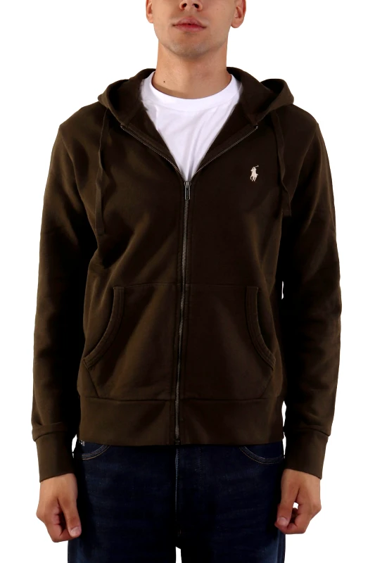 RALPH LAUREN RALPH LAUREN ΦΟΥΤΕΡ ZIPHOOD LOGO ΧΑΚΙ