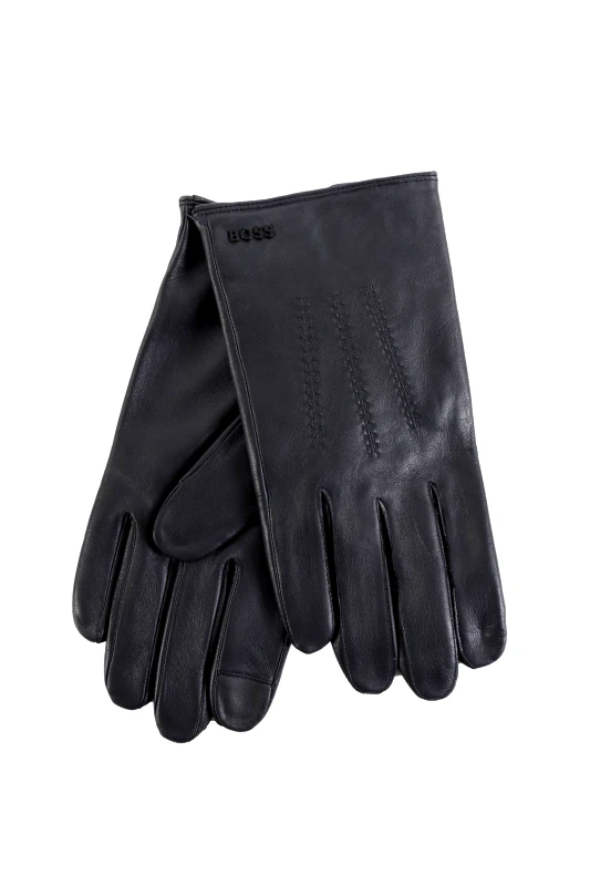 BOSS BOSS ΓΑΝΤΙΑ ΔΕΡΜΑΤΙΝΑ HAINZ ME ΜΠΛΕ