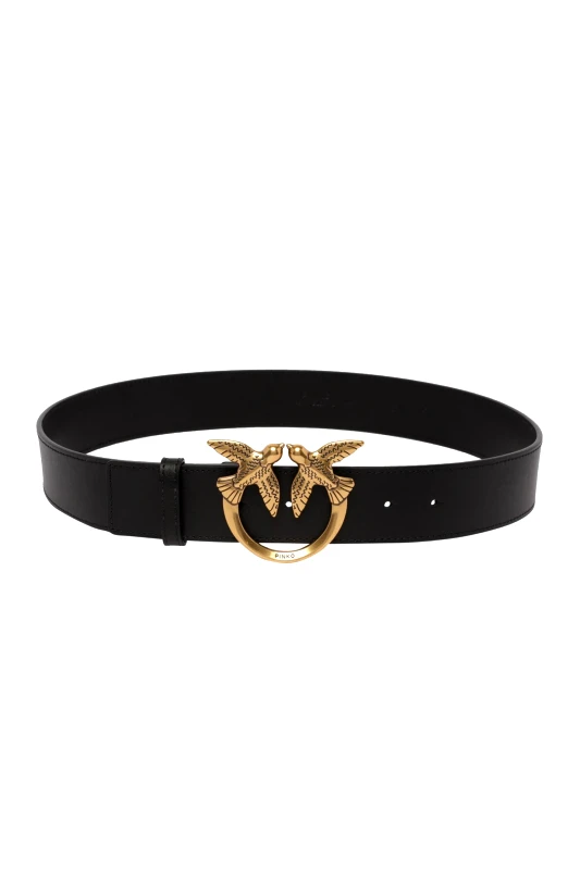 PINKO PINKO ΖΩΝΗ LOVE BERRY H4 BELT ΜΑΥΡΟ/ΧΡΥΣΟ