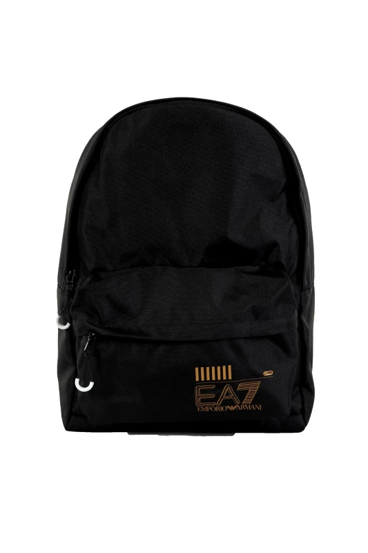 ARMANI 7 ARMANI 7 ΤΣΑΝΤΑ BACKPACK LOGO ΜΑΥΡΟ-ΧΡΥΣΟ