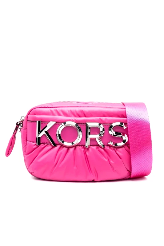 MICHAEL KORS MICHAEL KORS ΤΣΑΝΤΑΚΙ CROSSBODY/ΩΜΟΥ LEONIE LOGO ΦΟΥΞΙΑ