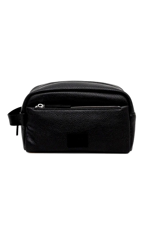 HUGO HUGO ΤΣΑΝΤΑΚΙ ΧΕΙΡΟΣ ETHON 2.0HI_WASHBAG LOGO ΜΕΤΑΛΛΙΚΟ ΜΑΥΡΟ